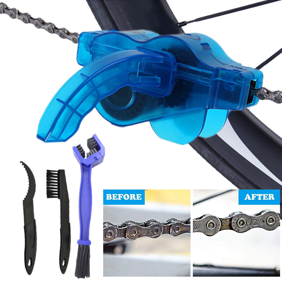 Bike Chain Cleaner - Kettingreiniger Fietsreiniging 3D Kettingborstel Wasgereedschapset Fietsbescherming