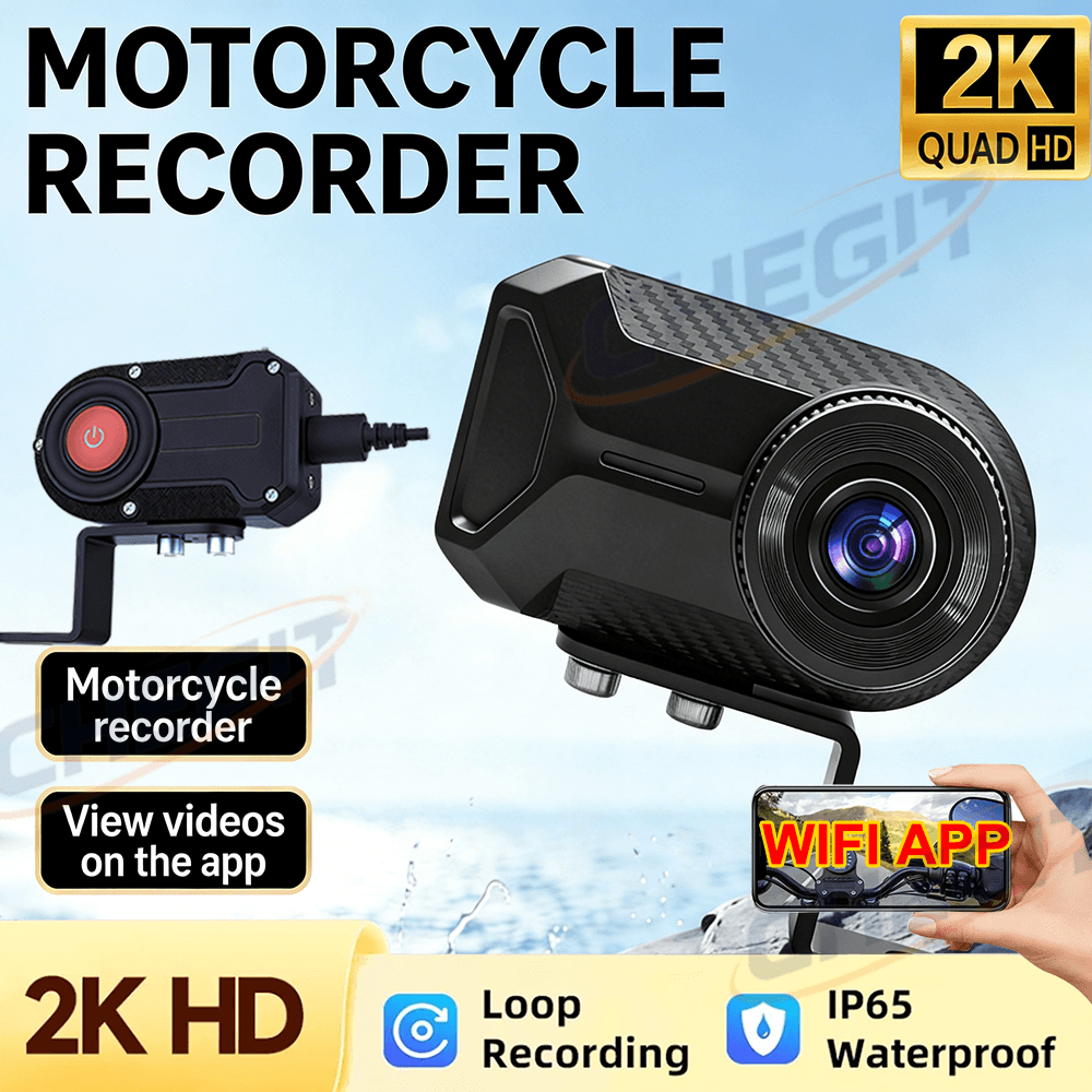 Cycling Gear Helmet - Nieuwe 2K HD motorfiets dashcam camcorder