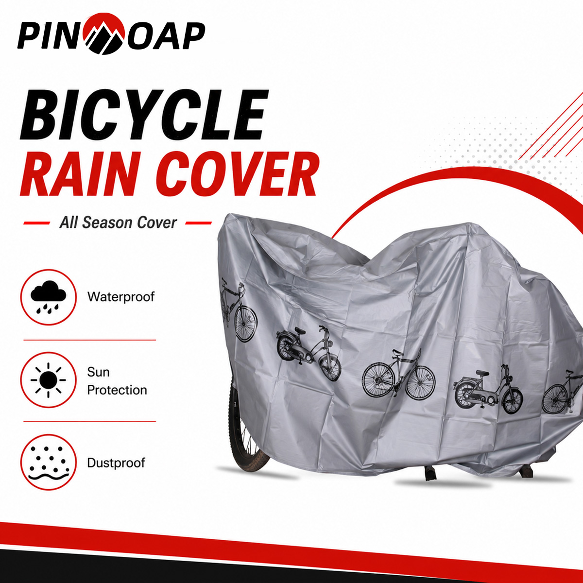 Cycling Gear Travel Bag - PINMOAP Universele fietsregenhoes Waterdichte buitenfietshoes Stofdicht