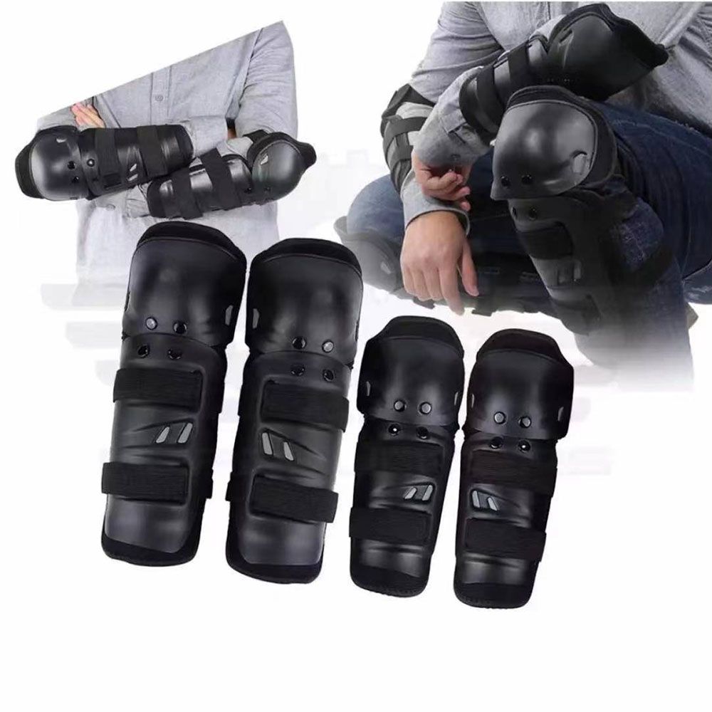 Cycling Gear And Equipment - 4-delige set kniebeschermers met ronde kop,