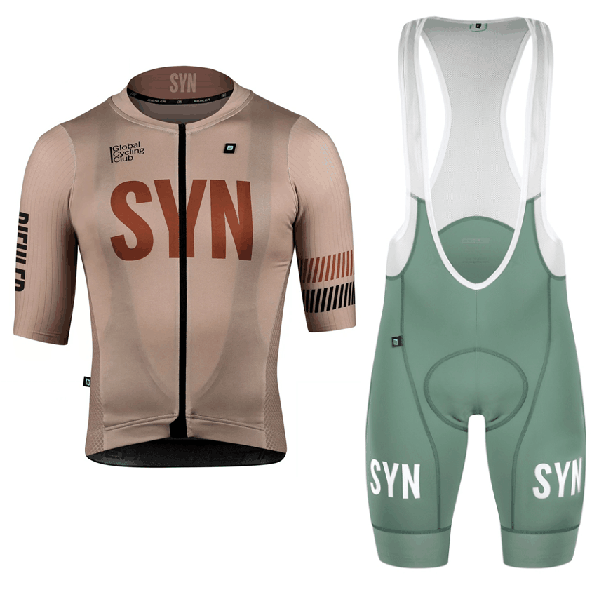 Padded Cycling Shorts - Syn Bruine Fietskleding Heren Fietsshirt Met