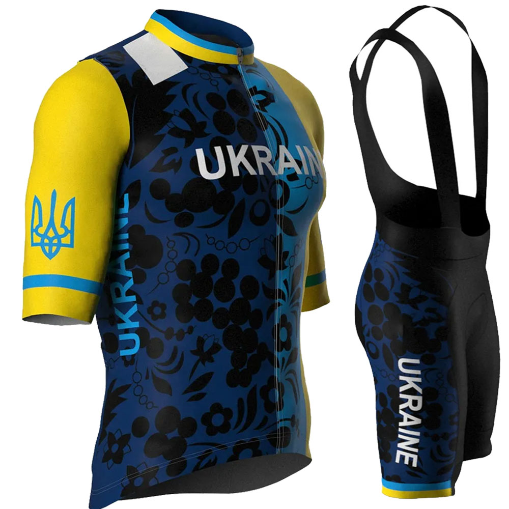 Padded Cycling Shorts - Oekraïne Nationaal Team 2026 Fietskledingset Zomer