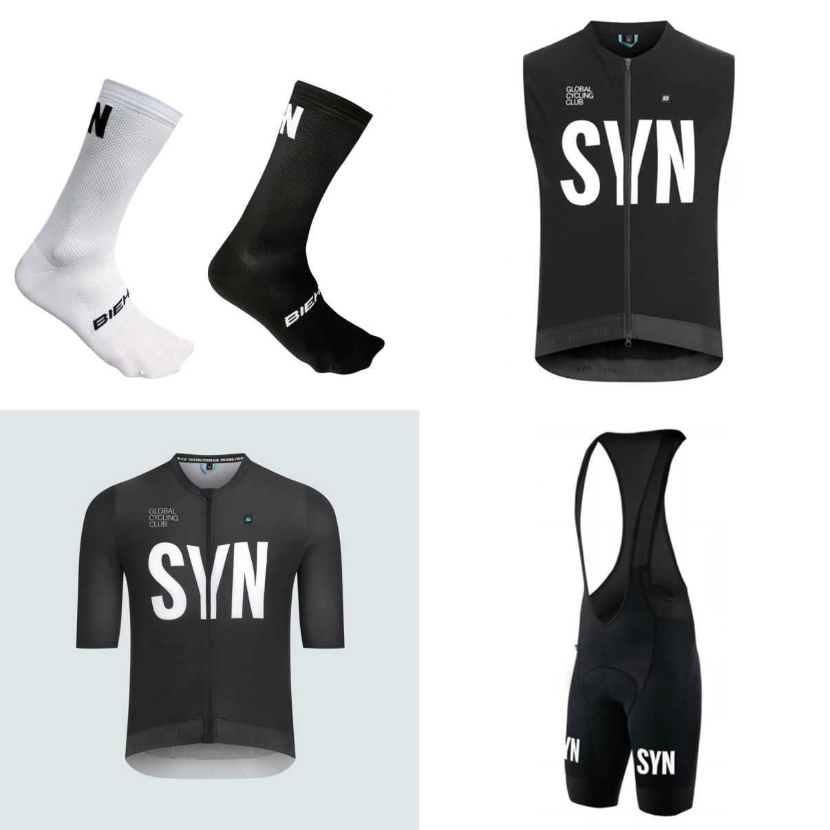 Padded Cycling Shorts - Zomerfietspak met korte mouwen 2026 Zwart
