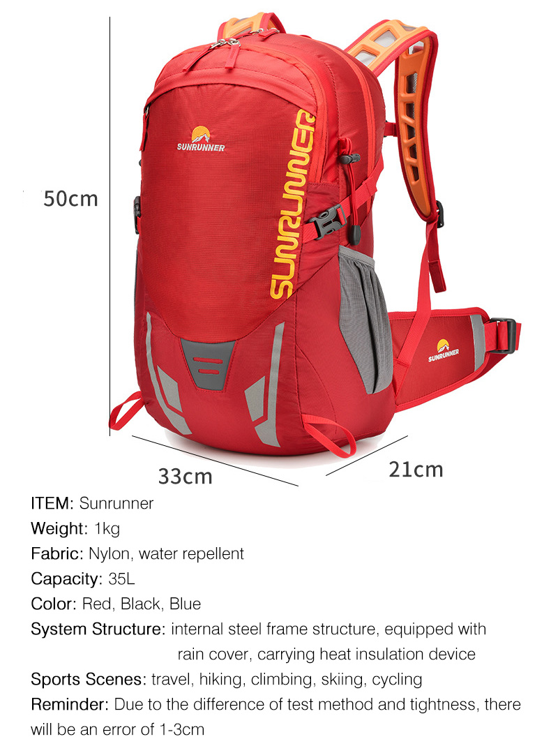 35L wandelrugzak met grote cap - Cycling Gear Travel Bag recensie en prijs