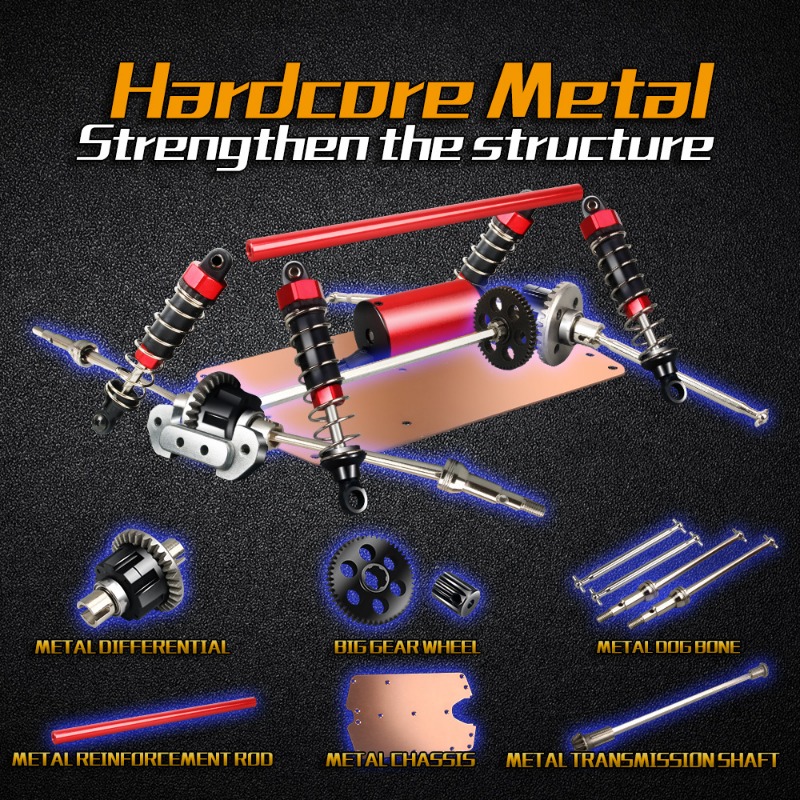 100 km/u hoge snelheid 4WD RC  - Cycling Gear Box recensie en prijs