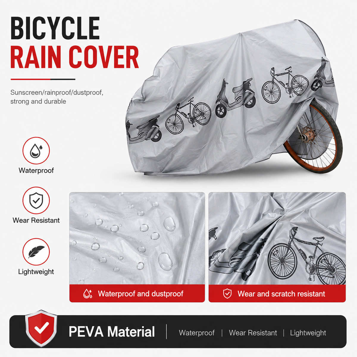 PINMOAP Universele fietsregenh - Cycling Gear Travel Bag recensie en prijs