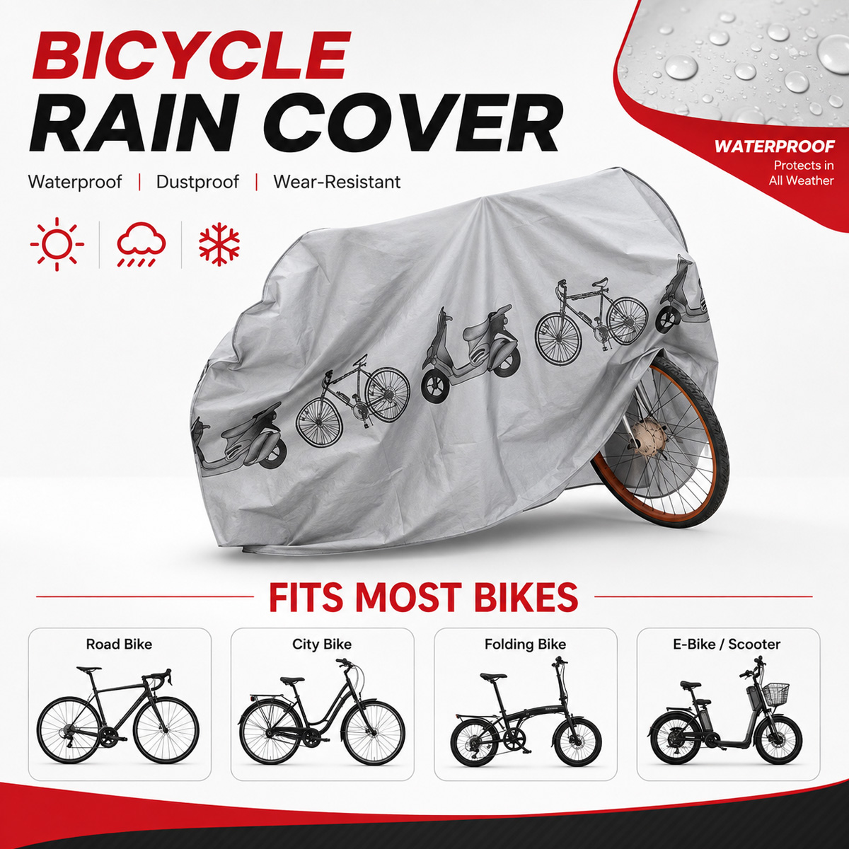 PINMOAP Universele fietsregenh - Cycling Gear Travel Bag recensie en prijs