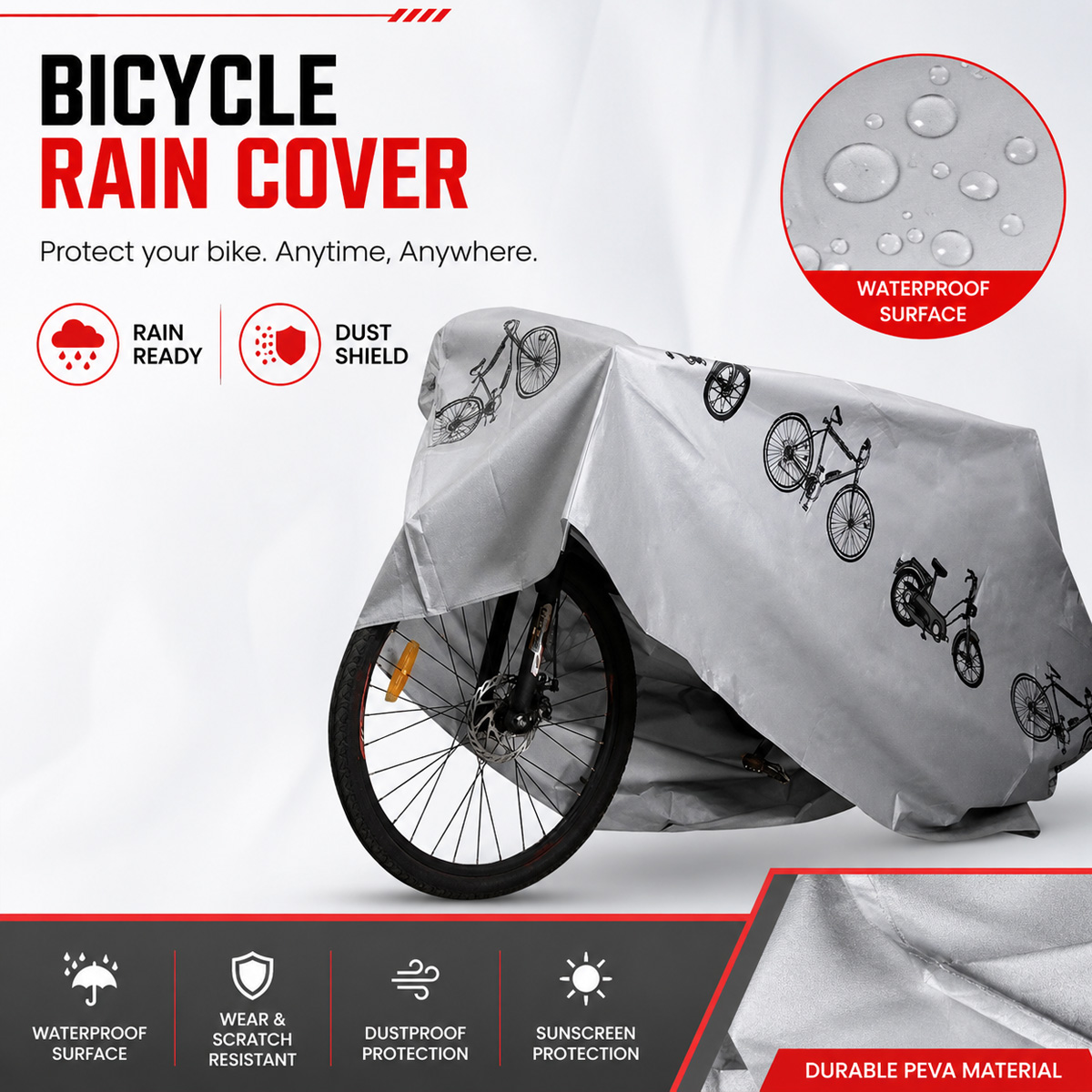 PINMOAP Universele fietsregenh - Cycling Gear Travel Bag recensie en prijs