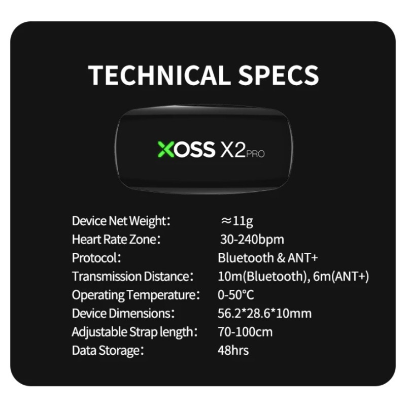 XOSS X2 Pro Hartslagmeter Sens - Cycling Heart Rate Monitor recensie en prijs