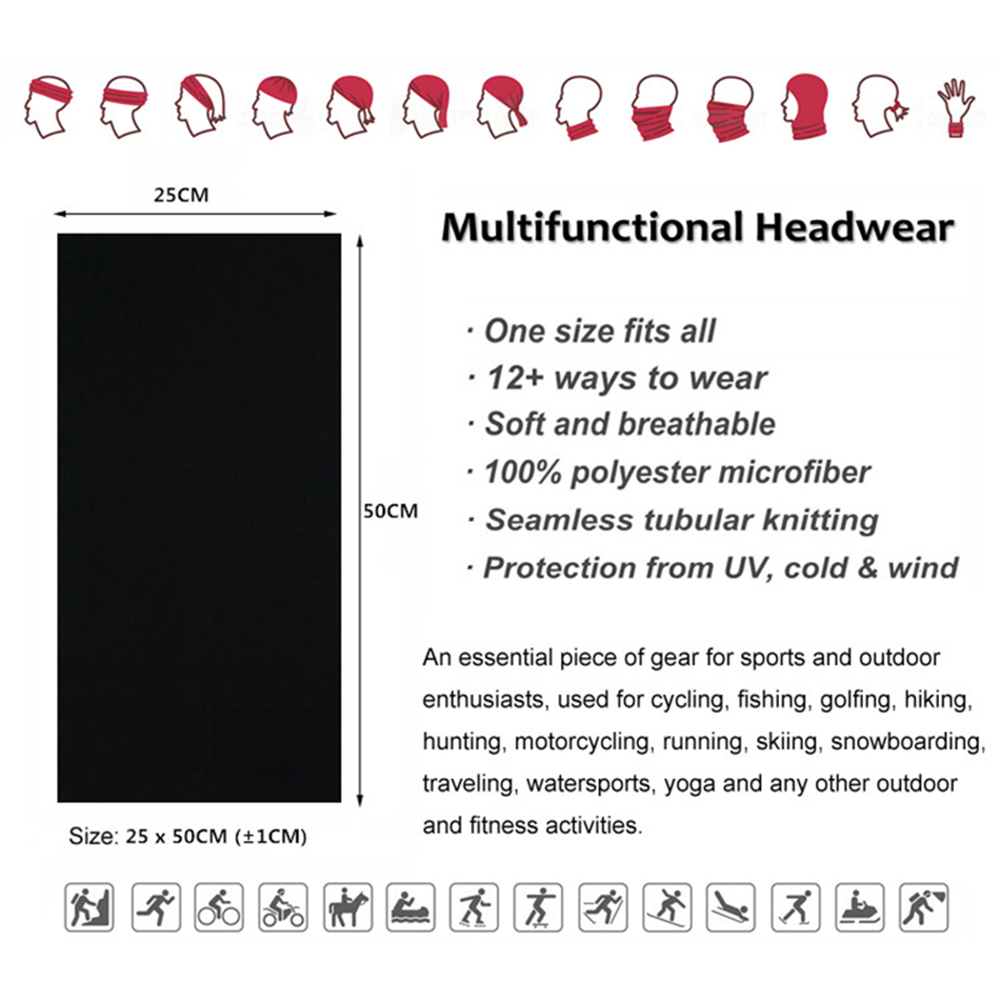 Naadloze effen kleur bandana's - Cycling Gear Women recensie en prijs